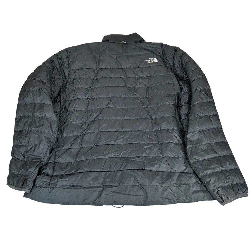 The North Face 550 Down Puffer Jacket Mens XXL Gray Ripstop Full Zip Insulated